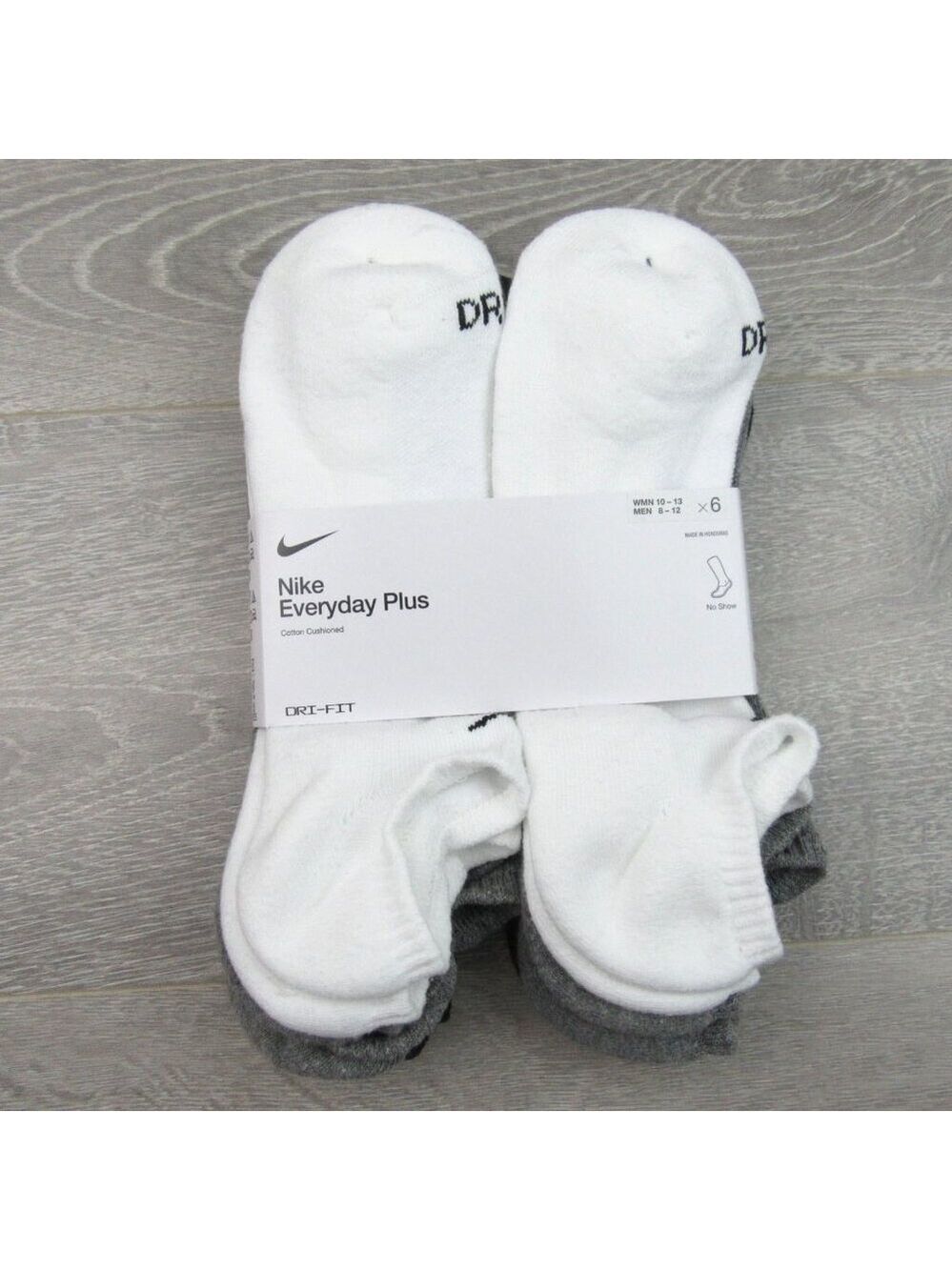 Nike Everyday Plus No Show Socks MultiColor 6 Pack Mens Size 8-12 NEW - Picture 2 of 13
